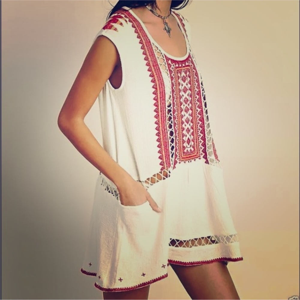 Free People Embroidered Tunic Dress